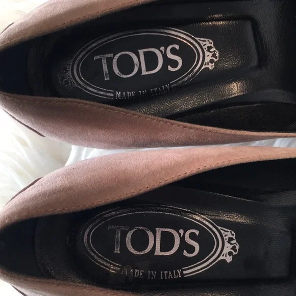 Tod’s Taupe Suede “Wedge Décolleté” Heel